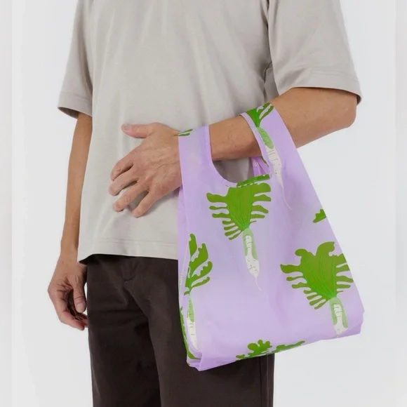 Baby Baggu Reusable Tote Bag - Daikon Pink Print - NWT - Picture 3 of 4